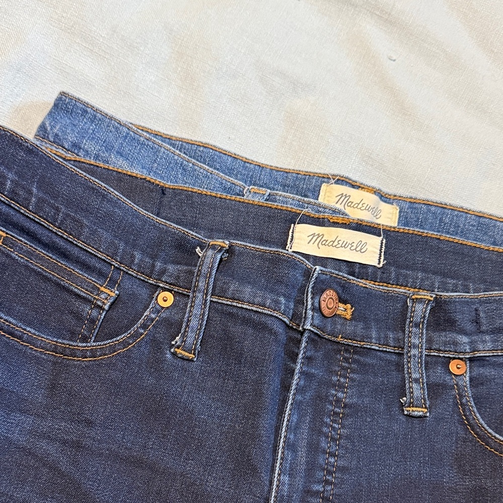 Madewell Dark and Light Blue Women's Jeans